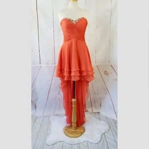 ALYCE PARIS Strapless Hi Low Formal Dress